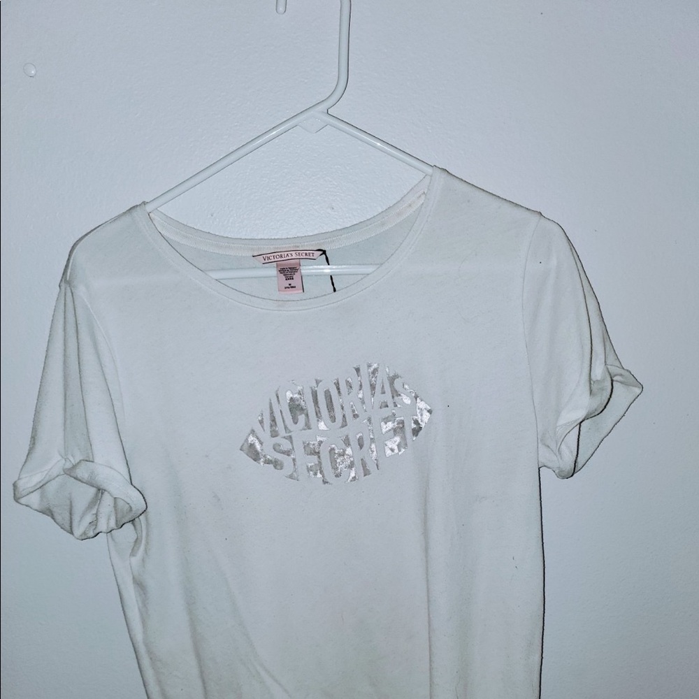 White Victoria secret tee shirt